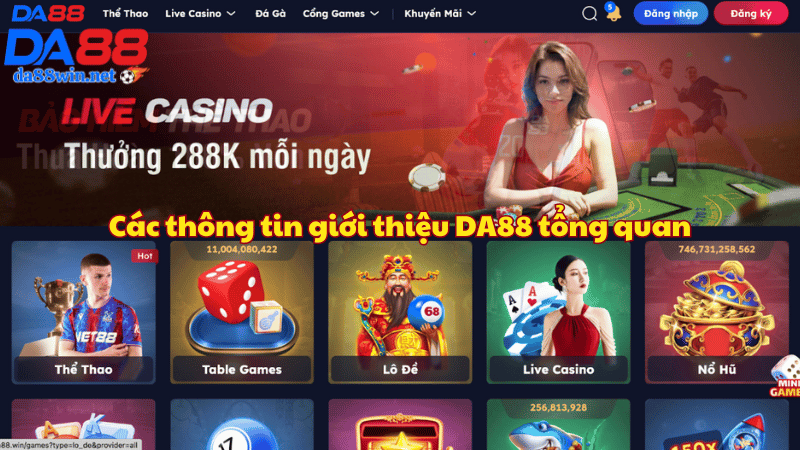 Các thông tin giới thiệu DA88 tổng quan Các thông tin giới thiệu DA88 tổng quan