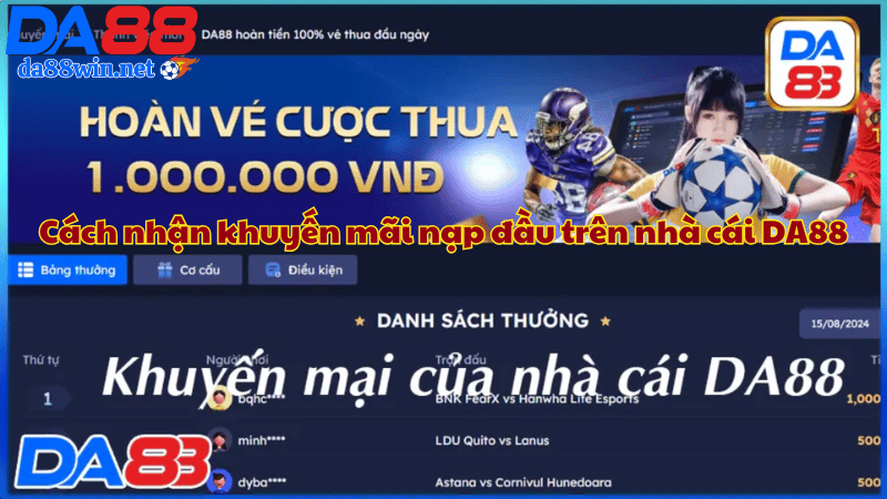 Cách nhận khuyến mãi nạp đầu trên nhà cái DA88 Cách nhận khuyến mãi nạp đầu trên nhà cái DA88